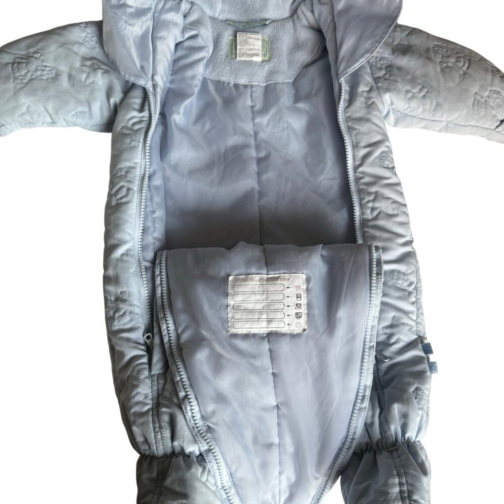 Le Petit Rothschild Infant Snowsuit 6mo Attached Mittens Booties Puffer Bunting - Picture 8 of 14